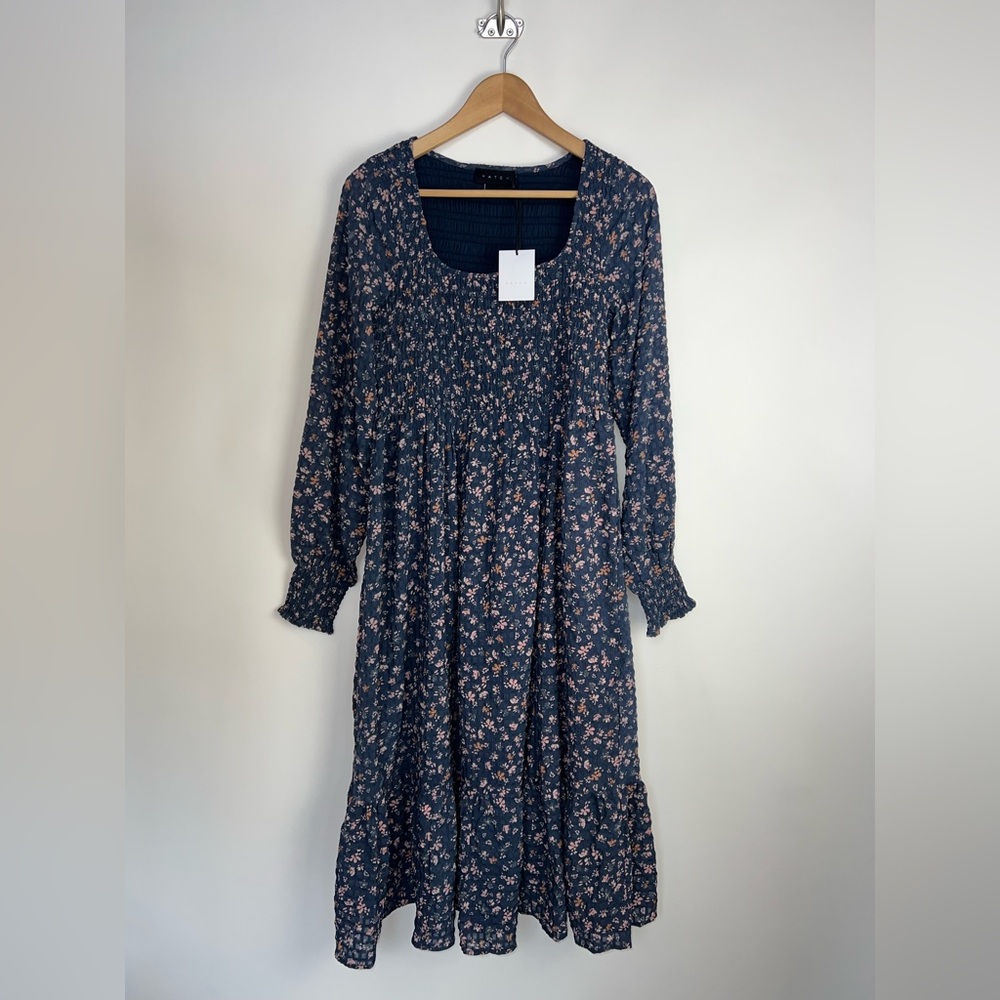 HATCH The Lucy Dress –‎ Navy Poetry Floral (Size 1 / Small) - Picture 2 of 9